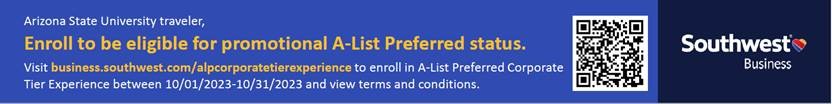 ASU enroll in A-List with Southwest
